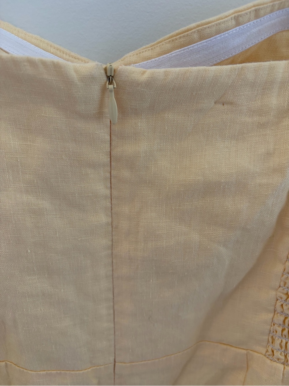 Amanda Uprichard x REVOLVE 90ies Y2K Linen Mini Dress in Pale Yellow, M - Picture 8 of 12